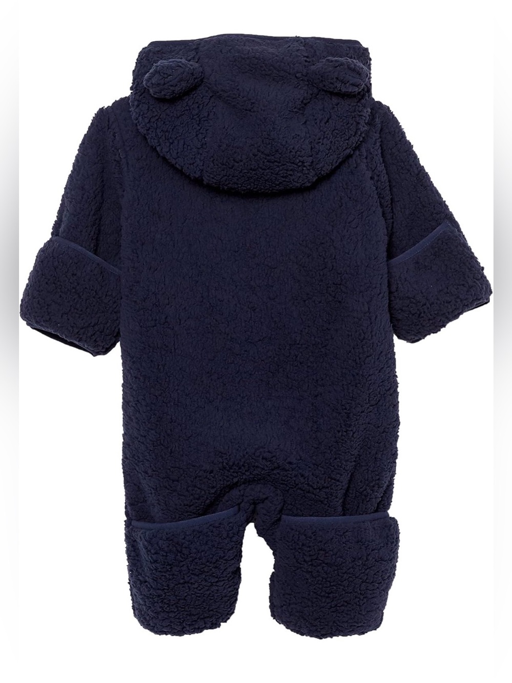 Wonder Nation Baby Unisex Teddy Fleece Pram with Hood - Picture 3 of 11